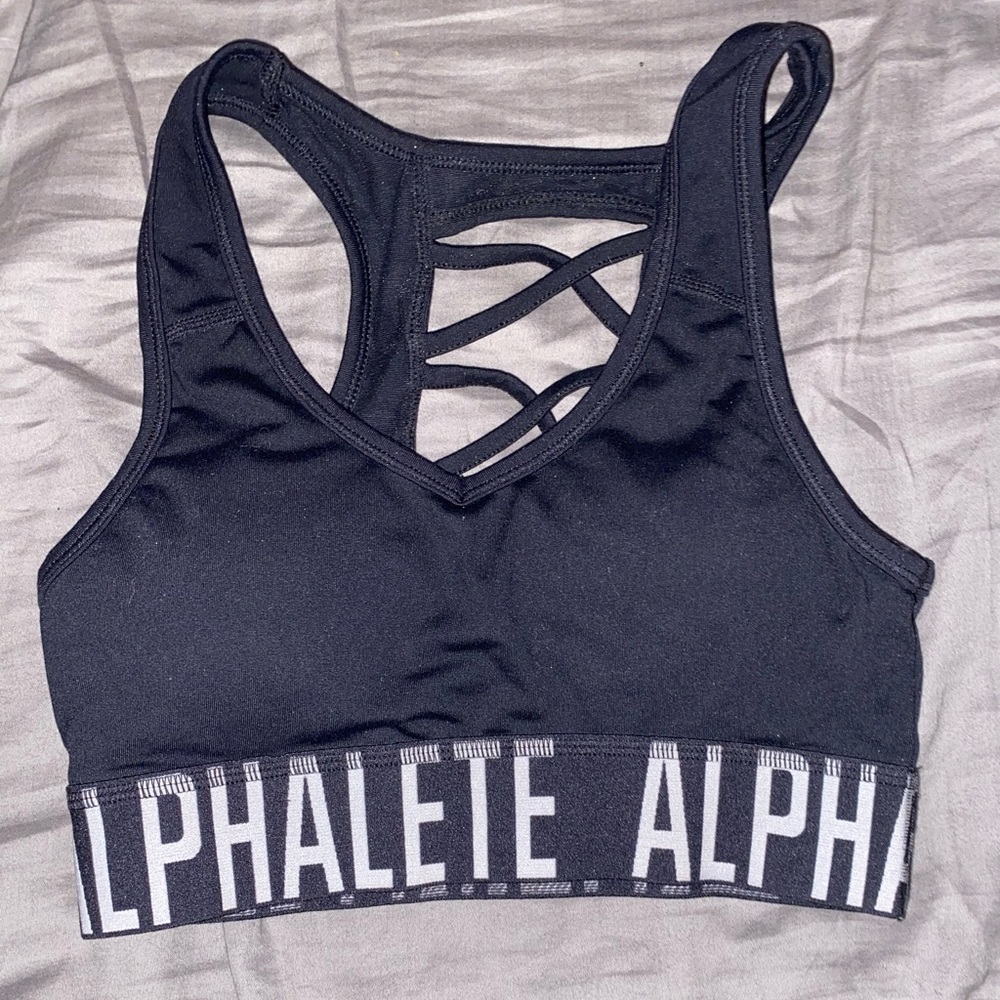 Alphalete xs black sports bra